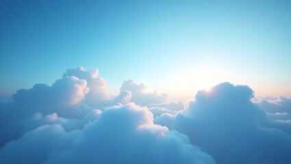 Clouds floating in blue sky background