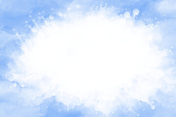 Obraz premium Light Blue Watercolor Background: Abstract Paint Splatter Design