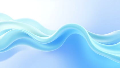 Fototapeta premium Blue Wave Symphony: Fluid Form