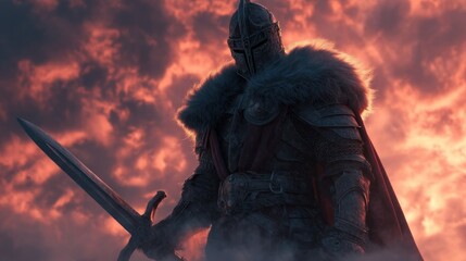 Dark medieval warrior