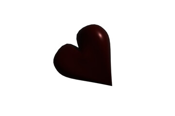 heart shape made of chocolate