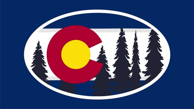 Tree silhouette in the state of colorado