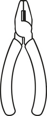 펜치, 니퍼 아이콘 라인 아트
Drawing a pliers icon for coloring