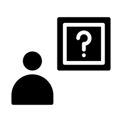 unknown person. This is a vector single icon with a solid style. Suitable for any purpose, such as website design, mobile app design, logo design, pattern design, etc.