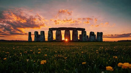 Stonehenge Sunset: A Breathtaking View of Ancient England