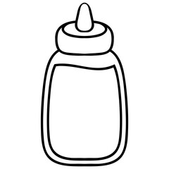 bottle of ketchup and sauce