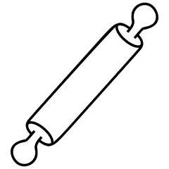 rolling pin bakery icon