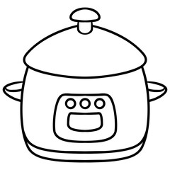 rice cooker vector icon illustration