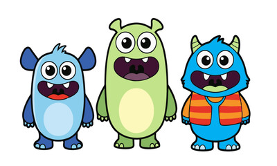 Adorable Monster Character Set

