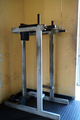 Metal Weightlifting Squat Rack in Gym