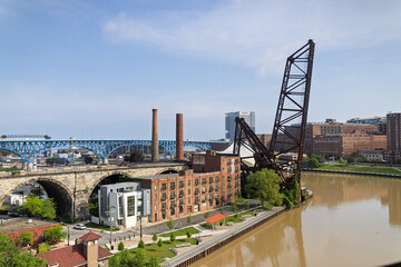 Old Steel Bridge in Cleveland