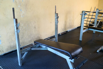 Old Bench Press Station in Gym