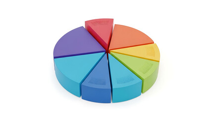 Obraz premium 3D Pie Chart for Business Report