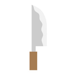 Kitchen utensils flat color icon. Kitchen knife