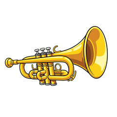 Obraz premium trumpet isolated on white
