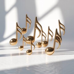 golden music notes