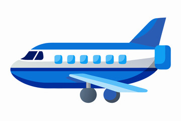 Stunning Blue Airplane Illustration  A Perfect Vector for Travel Designs