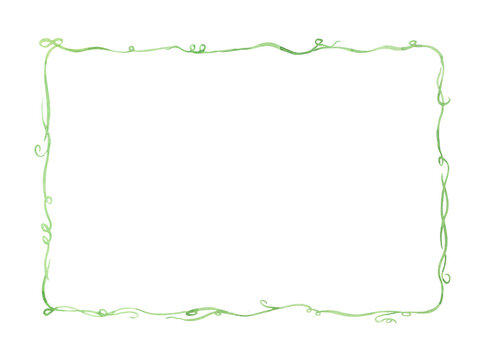 식물 덩굴 줄기 사각 프레임