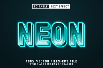 Neon Editable Text Effect