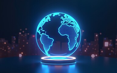 Metaverse digital virtual reality world technology with 3d hologram globe, vector illustration. High quality