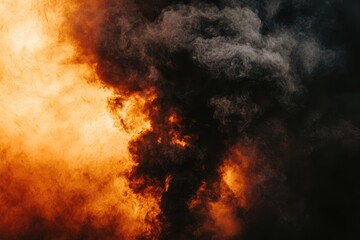 Intense Fire and Smoke Mixture