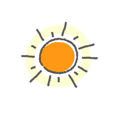 ゆるい手描きお天気イラスト　晴れ