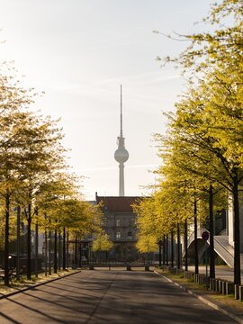 Berliner Fernsehturm in the morning sinrise
