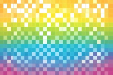 Colorful pixelated background with gradient squares.  Bright, vibrant, and cheerful.  A mosaic effect with varying shades of the rainbow