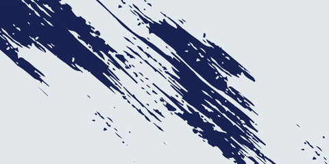 Vector blue paint, ink brush stroke, dry grunge brush smear, line or texture. futuristic modern design vector eps10