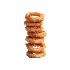 Crispy Onion Rings Stack - Delicious Fast Food Snack
