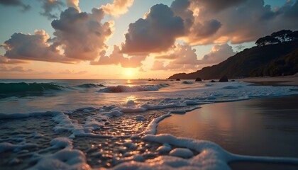 Obraz premium sunset on the beach