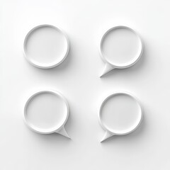 Four blank speech bubbles (2)