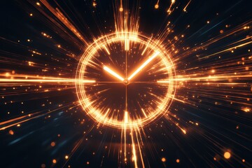 Dynamic clock, time travel concept