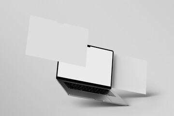 Laptop Screen Mockup, Template for website page