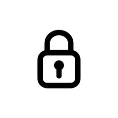 Solid black icon of a closed padlock with rounded top, indicating privacy or safety measures.