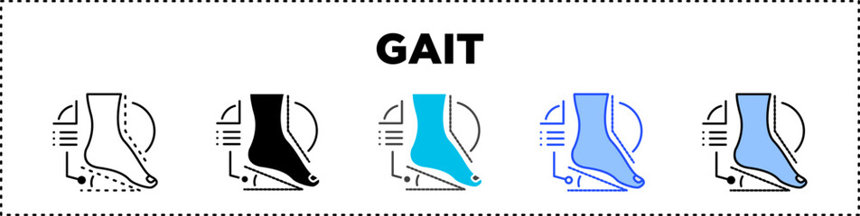Gait Icon Pack Line And Glyph