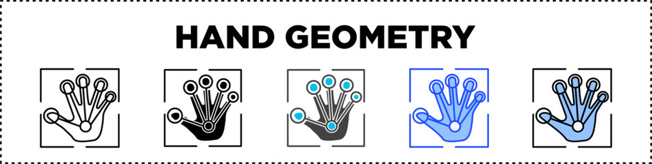 Hand Geometry Icon Pack Line And Glyph