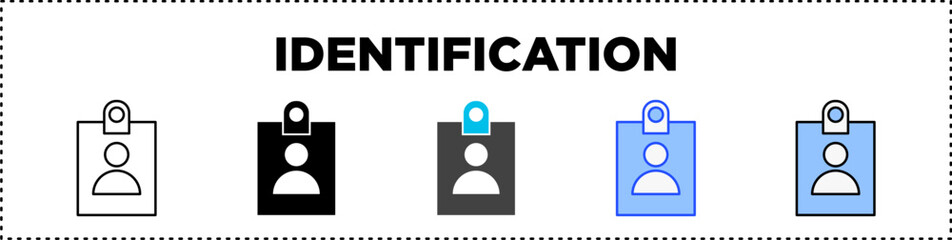 Identification Icon Pack Line And Glyph