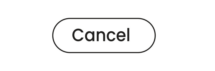 Cancel Button - Minimalist, Clean and flat Cancel Button Icon