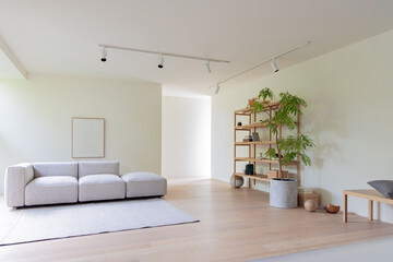 無機質なリビング