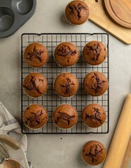 homemade baking chocolate delicious muffin