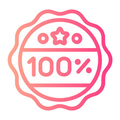 100 percent gradient icon