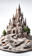 Detailed sandcastle castle