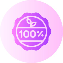 100 percent gradient icon