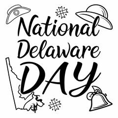 Obraz premium NATIONAL DELAWARE DAY vector illustration