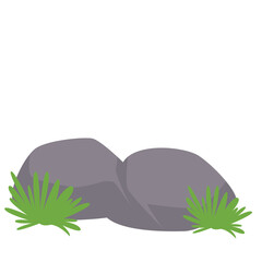  Rocks surrounded by grass, symbolizing outdoor landscapes, natural formations, and environmental elements, perfect for nature and outdoor-themed designs.