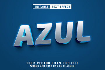 Azul 3d Text - Editable Text Effect