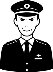 Police Officer Outline Icon for Law & Order