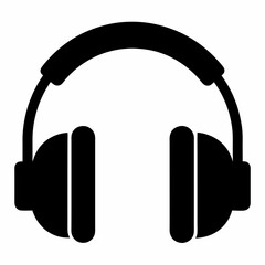 headphones icon on white background