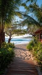 Tropical beach pathway